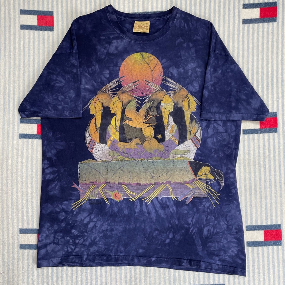 The Mountain Blue Tie-Dye Graphic Tee